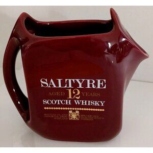 SALTYRE 12 Years Scotch Whisky Jug Ceramic Jar Euroceramic Seven Houses Pitcher